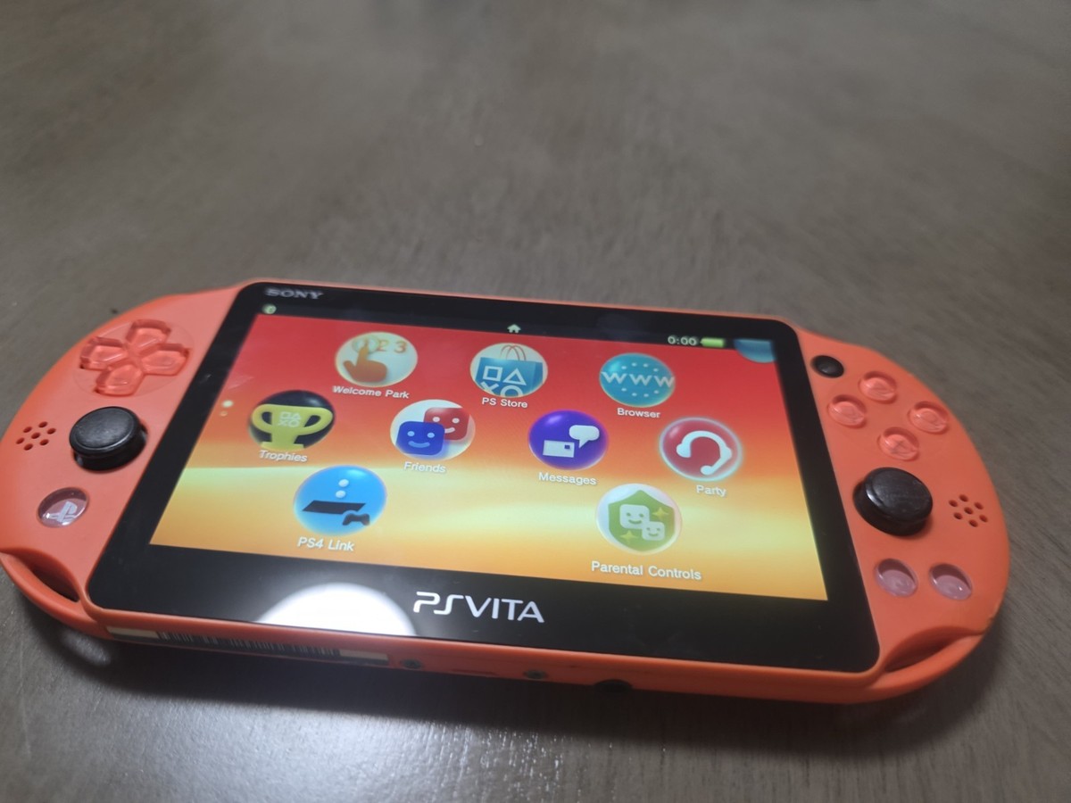 PS Playstation vita Wi-Fi model NEON ORANGE PCH-2000 ZA24 Console