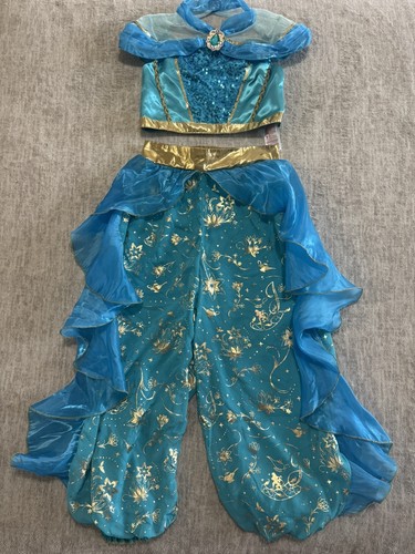 Bibbidi Bobbidi Boutique Disney PRINCESS Jasmine 2PC Sparkly COSTUME Size 9/10