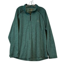 Greg Norman Play Dry Mens XL Quarter Zip Pullover Heather Green Golf Shirt Long