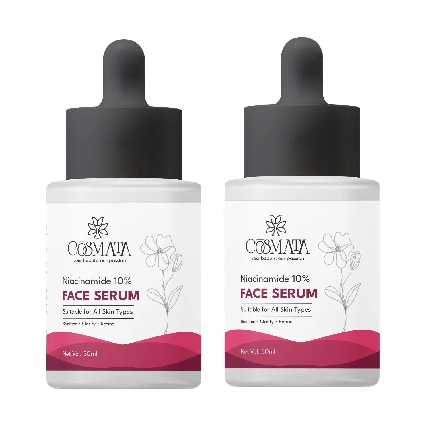 Cosmata Niacinamide 10% Face Serum For All Skin Types 30ml Each Pack Of 2