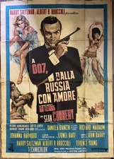 AGENTE 007 DALLA RUSSIA CON AMORE-Manifesto affiche originale-Sean Connery-1964