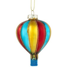 Northlight 3.75" Shiny Multicolor Hot Air Balloon Glass Christmas Ornament