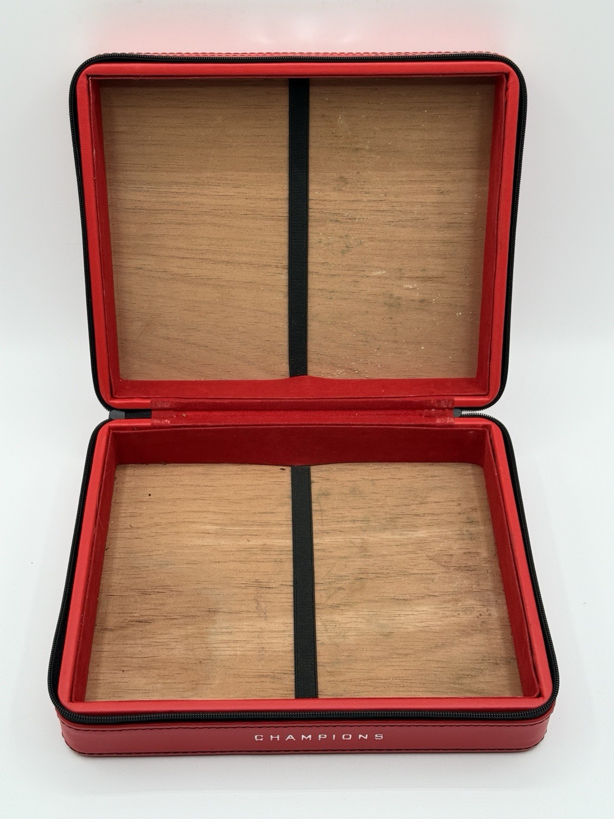 CAO Champions Travel Humidor | Red Leatherette Cigar Case | Vintage Sampler Box 