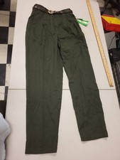 Fundamental Things Pants Size 10 Olive Green Pleated High Waist Trousers Womens