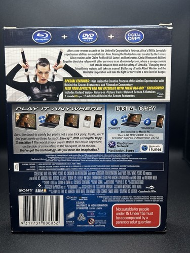 Resident Evil DVD Bundle X 4 Movies. Extinction, Apocalypse, Afterlife. PAL - Picture 2 of 10