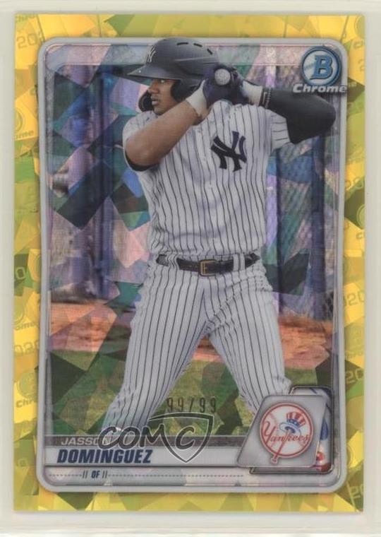 2020 Bowman Chrome Draft Sapphire Edition Yellow 99/99 Jasson Dominguez 4k8