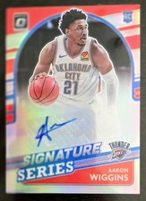 2021-22 Panini Donruss Optic - Signature Series Aaron Wiggins #SS-AWG (AU, RC)