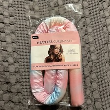 B Color Heatless Curling Headband Set Satin TikTok Influencer Waves Sleep Curler