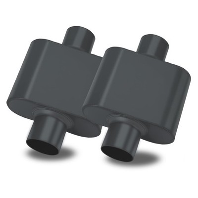 Pair of Single Chamber Performance Race Muffler 3'' Center/Center 3 Inch 