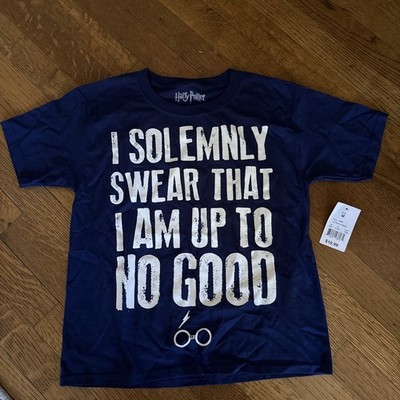 Harry Potter ''I Solemnly Swear I'm Up To No Good'' Blue Boys M size 8