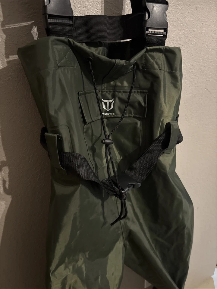 TIDEWE Bootfoot Pecho Vadeador Bota Talla 11 2 Capas Nylon/PVC Impermeable Pesca Foto 2 de 4