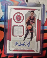 2021-22 Panini National Treasures Wendell Carter Jr Game Gear Patch Auto /49