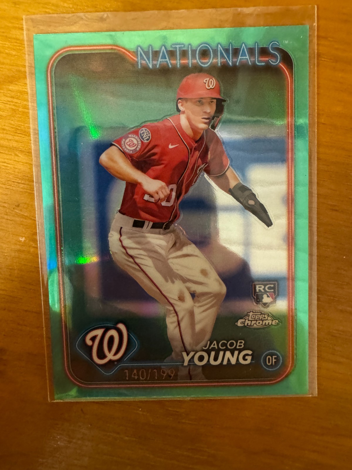 2024 Topps Chrome - Jacob Young #264 Aqua Refractor /199 (RC)