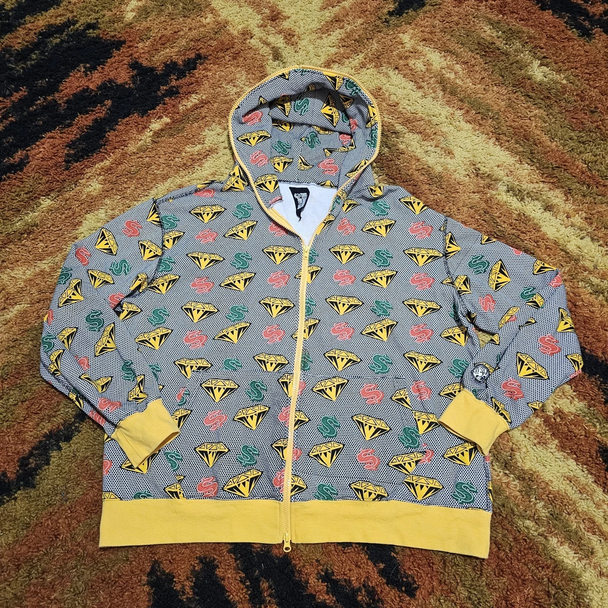 BBC ice cream ロッキンジェリービーン パーカー イエロー M Billionaire Boys Club Rockin Jelly Bean Bbc Ice Cream Full Zip-Up