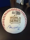 Corey Kluber Autographed 2016 World Series Baseball Fanatics Holo Authenticity