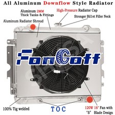 3 Row Radiator Shroud Fan For 1974-1976 Dodge Dart Plymouth Valiant Duster 5.9l
