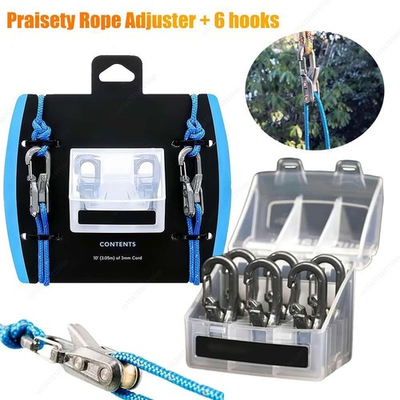#ad #ad 6 Hooks Rope with Roller Tensioner Lock Buckle Tie Down Rope Cargo Tightening $14.99