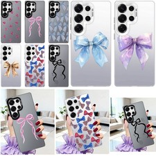 Laser Cover For Samsung Galaxy S26 Ultra S23 S24 S25 Phone Case Delicate Bowknot