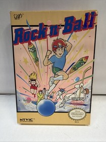 Rock n Ball Pinball Nintendo NES Juego 1989 Completo CIB Manual P&oacute;ster Probado!