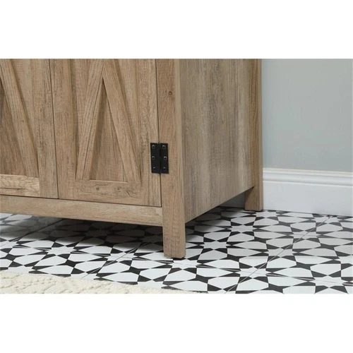 Elegant Decor Grant 24" Aluminum MDF Single Bathroom Vanity in Natural Oak - Picture 5 of 8