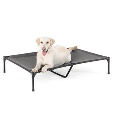 Garnpet XL Elevated Dog Bed Heavy Duty Dog Cot Large Indoor Outdoor Dark Grey
