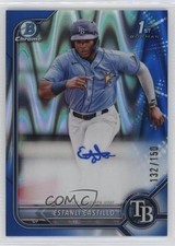 2022 Bowman Chrome Prospect Blue RayWave Refractor Estanli Castillo Auto 0f5t