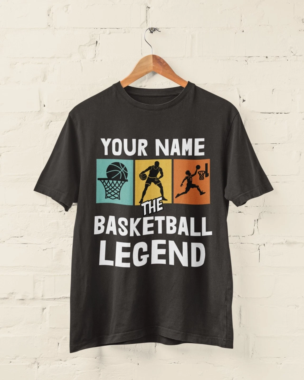 Personalised Basketball Legend T‑Shirt Add Name Unisex S–6XL