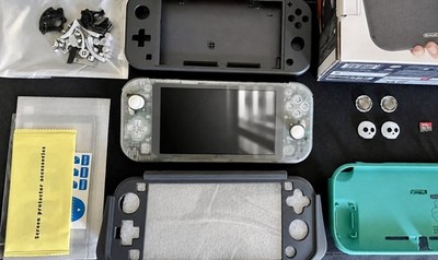 Switch Lite Bundle   Custom Transparent Glow In The Dark - TMR NoDRIFT 