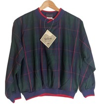 NEW WeGolf Kids Golf Windbreaker Pullover Green Plaid Sz 6/8