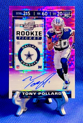 #ad 2019 CONTENDERS OPTIC PURPLE PULSAR ROOKIE TICKET TONY POLLARD AUTO # 21 #139 RC $299.99
