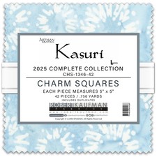 Kaufman - Artisan Batiks: Kasuri 2025 Complete Collection 5 Inch Squares 42 pcs