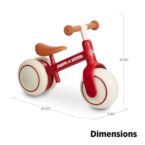 RADIO FLYER BICICLETA DE EQUILIBRIO, JUGUETE PARA BEBÉ, BICICLETA PARA NIÑOS PEQUEÑOS, BICICLETA JUGUETES PARA NIÑOS PEQUEÑOS - ROJO Foto 3 de 4