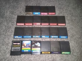 Mattel Intellivision Games 22 With Box Manual & Overlays Tested See Pics