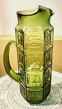 Mid Century Morgantown Glass Guild&rsquo;s Moss Green Seville Martini Pitcher