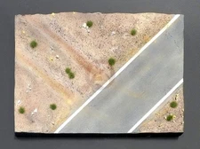 Plus Model 1/35 Asphalt Country Road Diorama Display Base (29.8cm x 21cm) 623