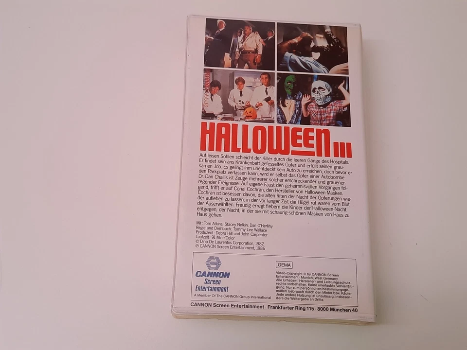 Halloween 3 III VHS 1982 German PAL Cannon Video Erstauflage John Carpenter - Bild 2 von 4