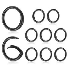 10pcs 1 Inch Trigger Spring O Rings, Round Carabiner Clips Snap Metal Spring ...