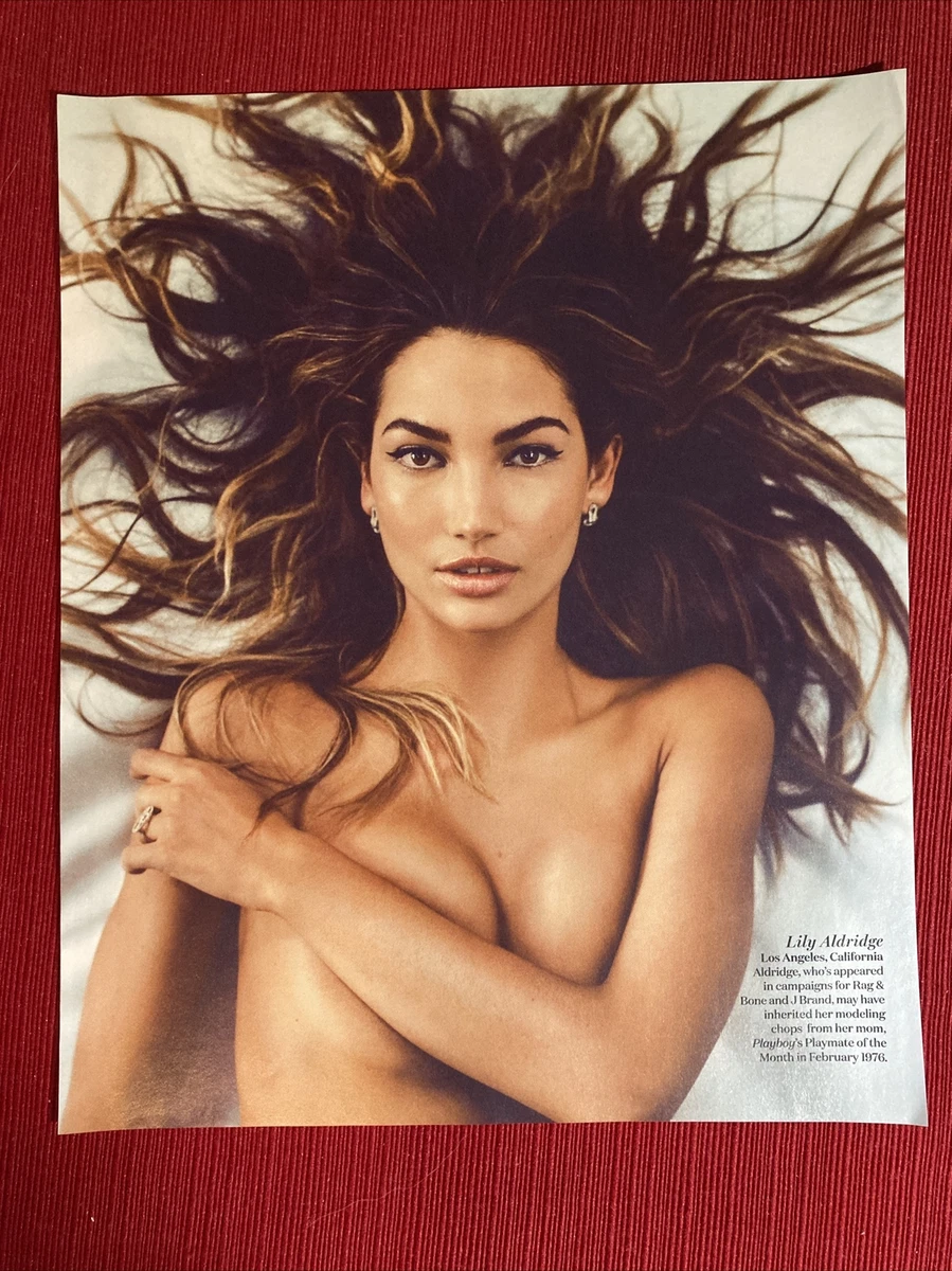 Topless Lily Aldridge 2016 Print Article Clipping - Great To Frame! eBay.