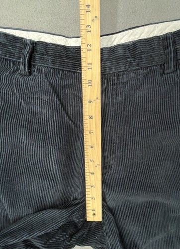Nautica Pants Men 36x30 Navy Blue Corduroy Cuffed Wide Leg Cotton Coastal Preppy - Picture 8 of 11