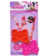 Disney Junior Minnie BFF Friendship Popper Necklaces Set of 2 Pop Fidget Toy New