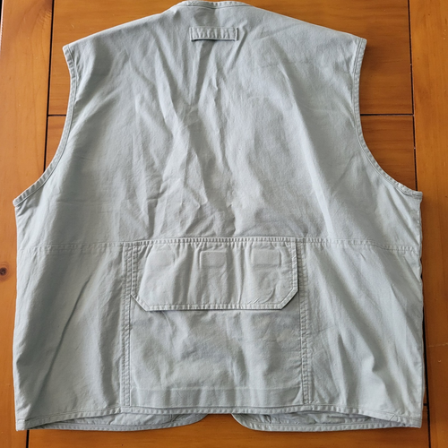 Woolrich Outdoorwear Sportsmens Fishing Hunting Vest Mens Large Sage Cotton Zip - Picture 11 of 14