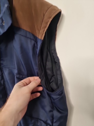 Vintage Diesel puffer Vest Mens Size XL Extra Large Blue Quilted - Picture 6 of 9