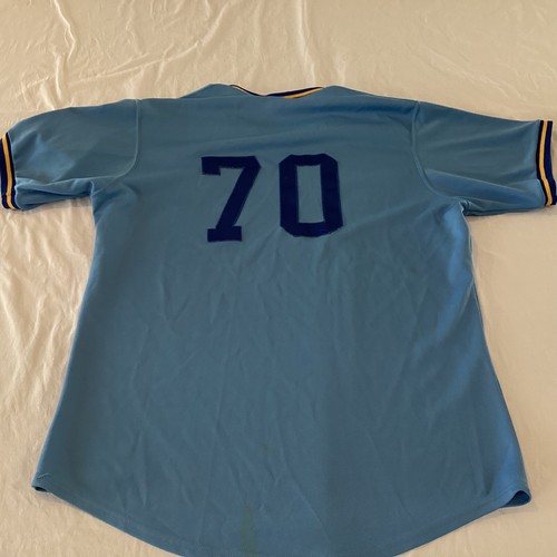 Camiseta de béisbol vintage usada en juegos Helena Brewers Pioneer League cosida Milwaukee - Imagen 2 de 9