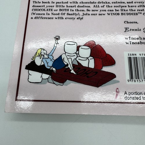 W.I.N.O.S. Women in Need of Sanity Hormonal Moments Cookbook Chocolate Wine Sign - Picture 15 of 16