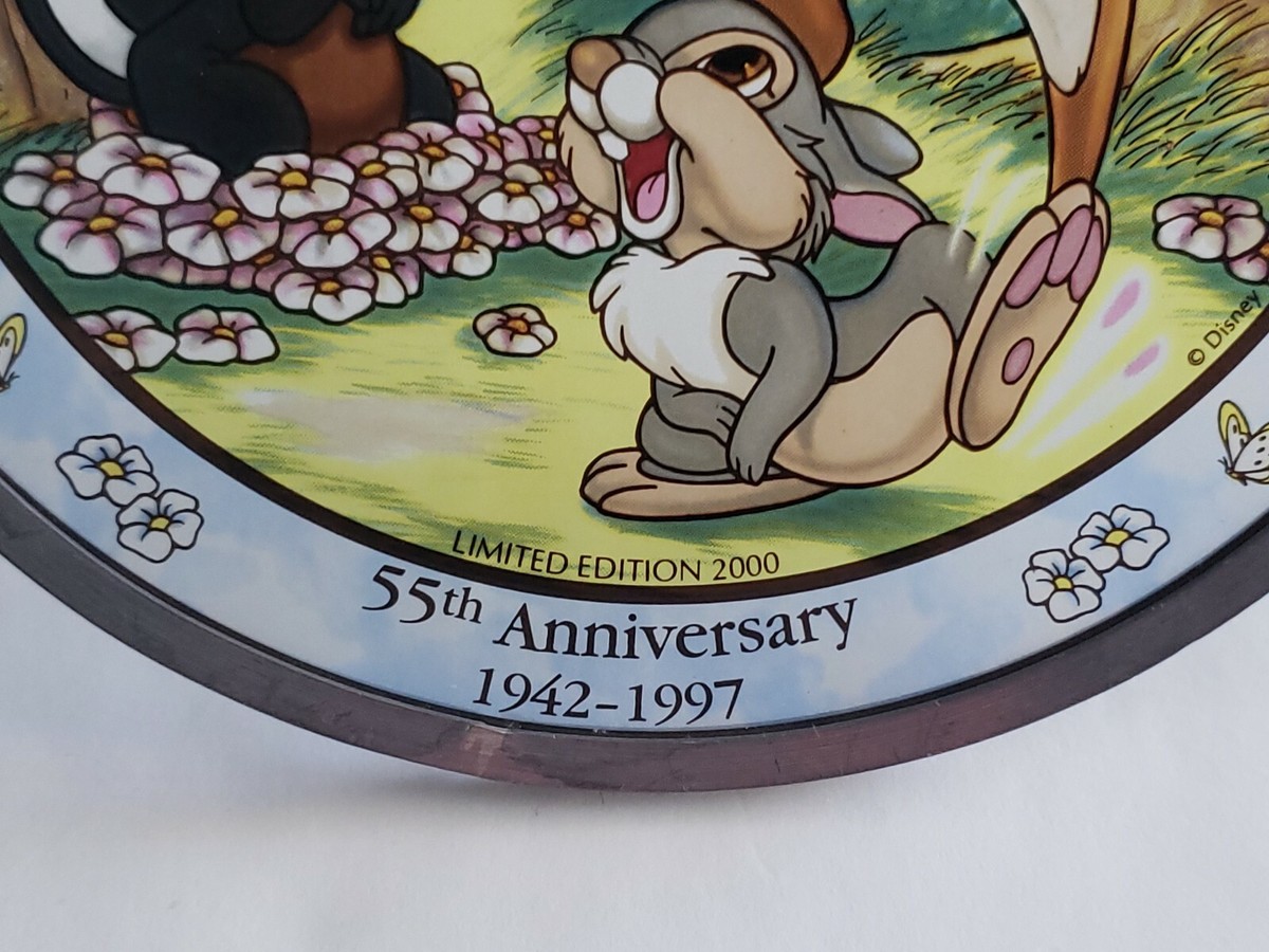 Vintage Disney BAMBI 55th Anniversary Stained Glass Limited