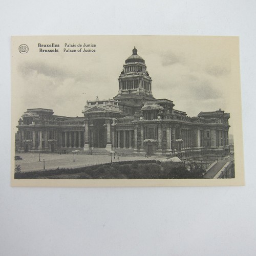 Postcard Brussels Belgium Palace of Justice Law Courts Poelaert Dome Antique