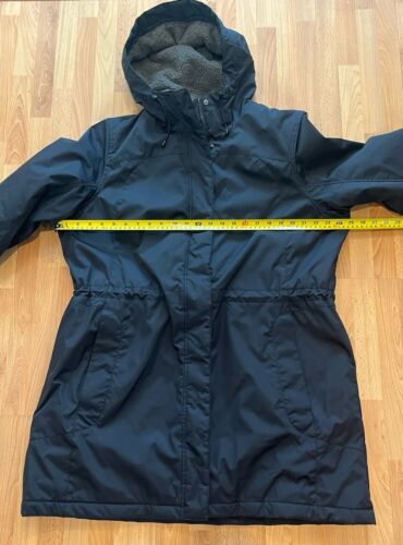 LL Bean Women’s Winter Warmer Jacket XL Black Waterproof Fleece Lined Hooded - Picture 4 of 9
