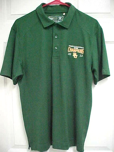 BAYLOR BEARS Women Basketball Champions 2012 Short Sleeve Dry Tec Polo Shirt S
