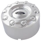2017-2022 Ford F-450 Super Duty rear center blue Oval chrome Wheel Hub Cap OEM