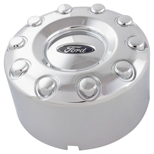 2017-2022 Ford F-450 Super Duty rear center blue Oval chrome Wheel Hub Cap OEM